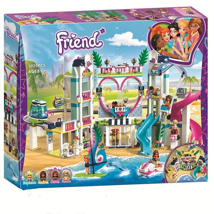 

2019 New Friends The Heartlake City Resort Model Compatible With Friends 41347 Building Block Brick Toys For Children