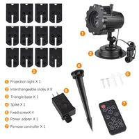 Рождество лазерный проектор Эффект анимации IP65 Indoor/Outdoor прожектор для Хэллоуина 12 моделей Снежинка/Снеговик лазерный свет