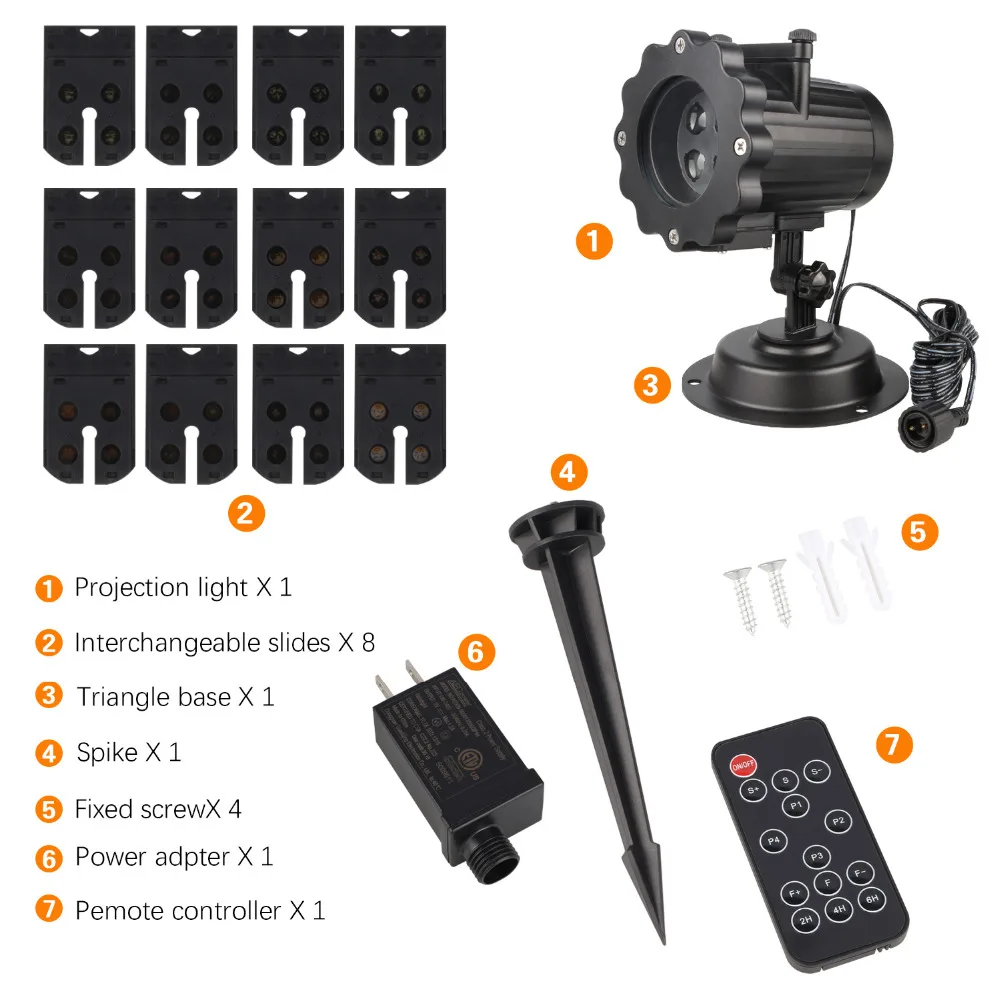 ليزر عيد الميلاد العارض الرسوم المتحركة تأثير IP65 داخلي/في الهواء الطلق هالوين العارض 12 أنماط ندفة الثلج/ثلج الليزر ضوء ليزر عيد الميلاد العارض الرسوم المتحركة تأثير IP65 داخلي/في الهواء الطلق هالوين العارض 12 أنماط ندفة الثلج/ثلج الليزر ضوء