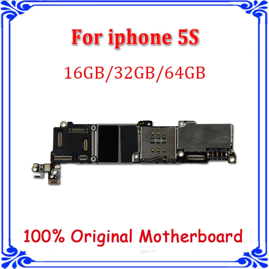 

16g 32GB 64GB original unlocked Motherboard for iphone 5S mainboard without fingerprint logic board IOS system board NO Touch ID