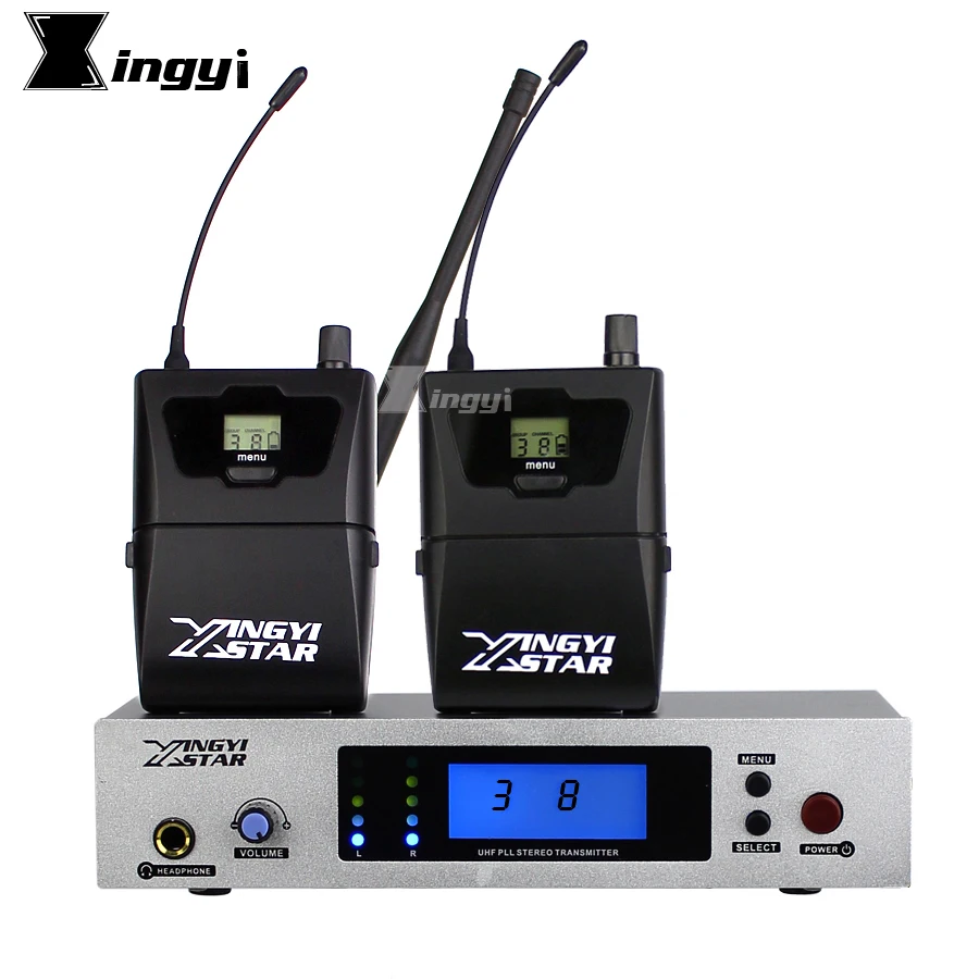 In Ear Monitor UHF Wireless System 2 Bodypack Receiver & 1 Transmitter