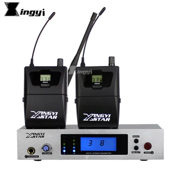 

In Ear Monitor UHF Wireless System 2 Bodypack Receiver & 1 Transmitter Monitoring Professional Stereo Stage Monitors in Earphone