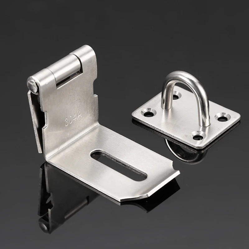 

Hot Stainless Steel Hasp Staple Gate Door Shed Latch Lock For Padlock LSK99