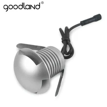 Goodland-Luz LED enterrada a prueba de agua, 3W, luz subterránea, 12V, 24V, lámpara de suelo para paisaje, iluminación de patio y camino al aire libre