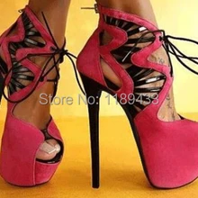 Новое поступление; модные изысканные замшевые босоножки на платформе с вырезами контрастного цвета; босоножки на очень высоком каблуке