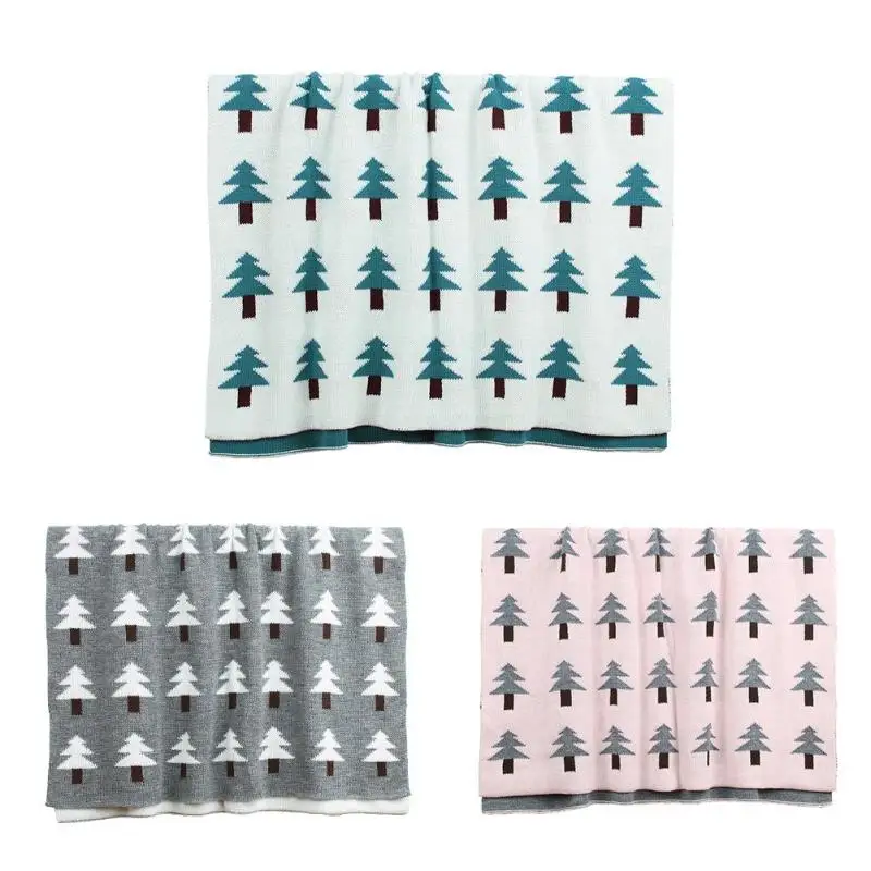 

Baby Blanket Knitted Newborn Swaddle Wrap Blankets Baby Blanket Christmas Tree Knitted Swaddle Soft Newborn Infant Bed Wrap