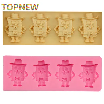 

SpongeBob Design Shape Silicone Bakeware Sugar Craft Cake Decorating Tools Chocolate Cake Candy Jelly Mould 1844