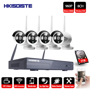 

HD 1.3MP CCTV System 4ch 1080P Wireless NVR kit Outdoor IR Night Vision IP Wifi Camera Security System Surveillance HKIXDISTE