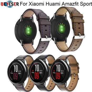

22mm Sports leather Wrist Strap bands For Xiaomi Huami Amazfit Stratos Pace 2 2S 3 3s Smartwatch Replacement Band Smartwatch