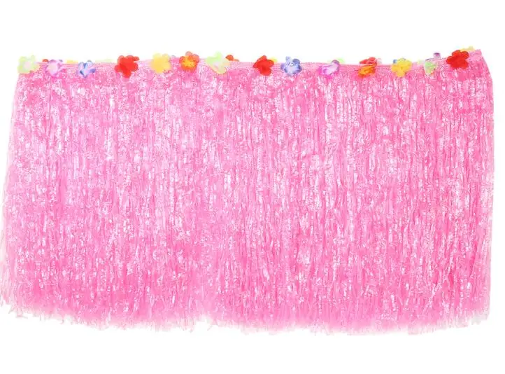 Красочные цветы Luau тропические вечерние украшения стола трава пляжная юбка для лета вечеринки украшения стола трава - Цвет: Pink