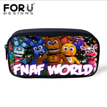 Women Small Tavel Neceser Makeup Bags,Teenager Five Nights at Freddys Print Pencil Bag for School Boy Girl Cosmetic Storage Case