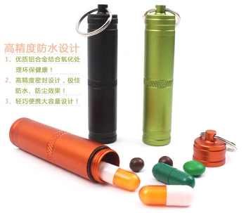 

Portable pillows outdoor waterproof compartment sealed travel portable bottle waterproof mini aluminum alloy kit