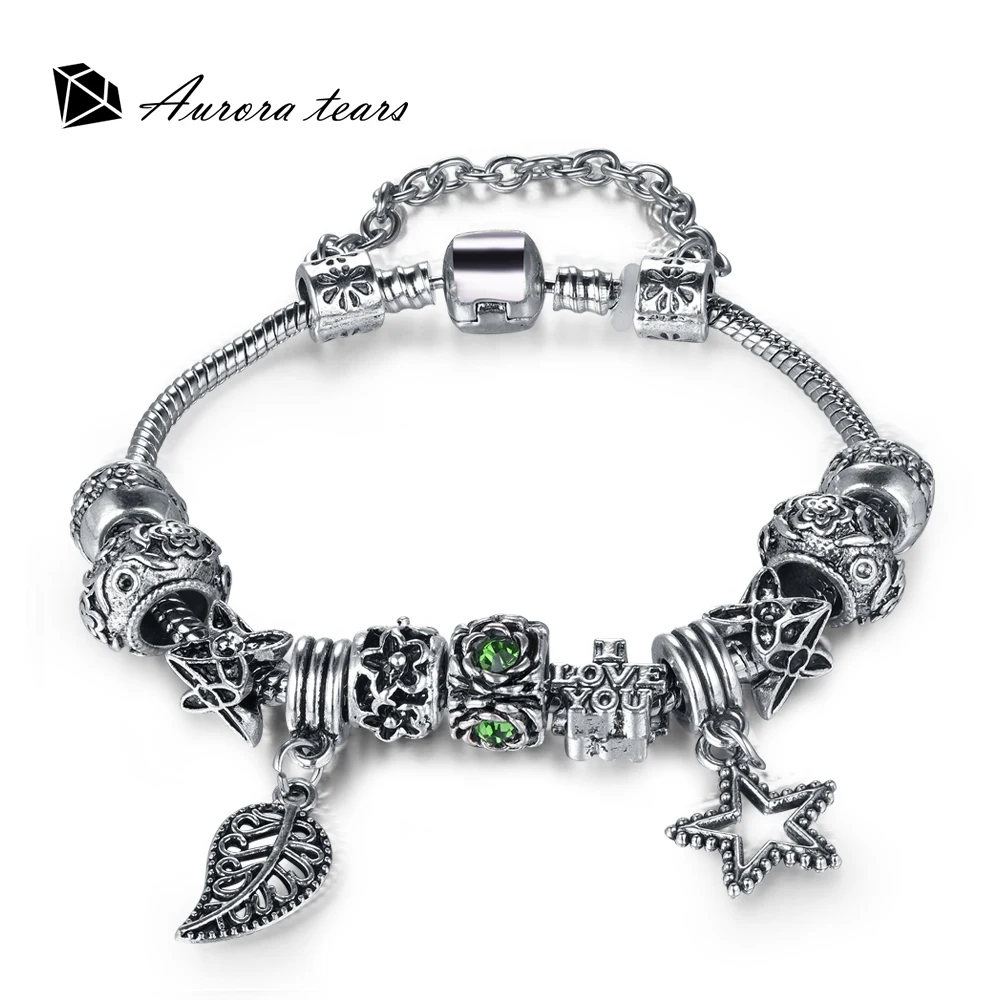 Antique Lady Bracelets & Bangles Women Crystal Stone Bracelet for Female Original Girl Hot DIY Gift  Fashion Anniversary Jewelry