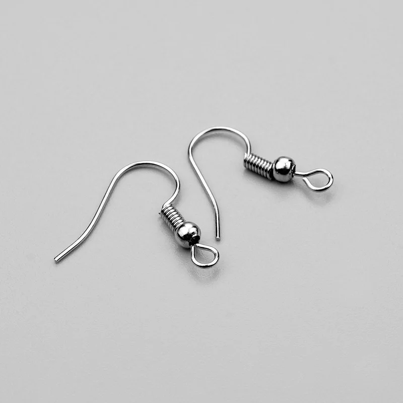 Free Shipping 5 Colors 200pcs/lot Fashion Iron Ear Hook Clasp With Bead Charms Earring Wires Fit Jewelry DIY Findings Jewelry Findings