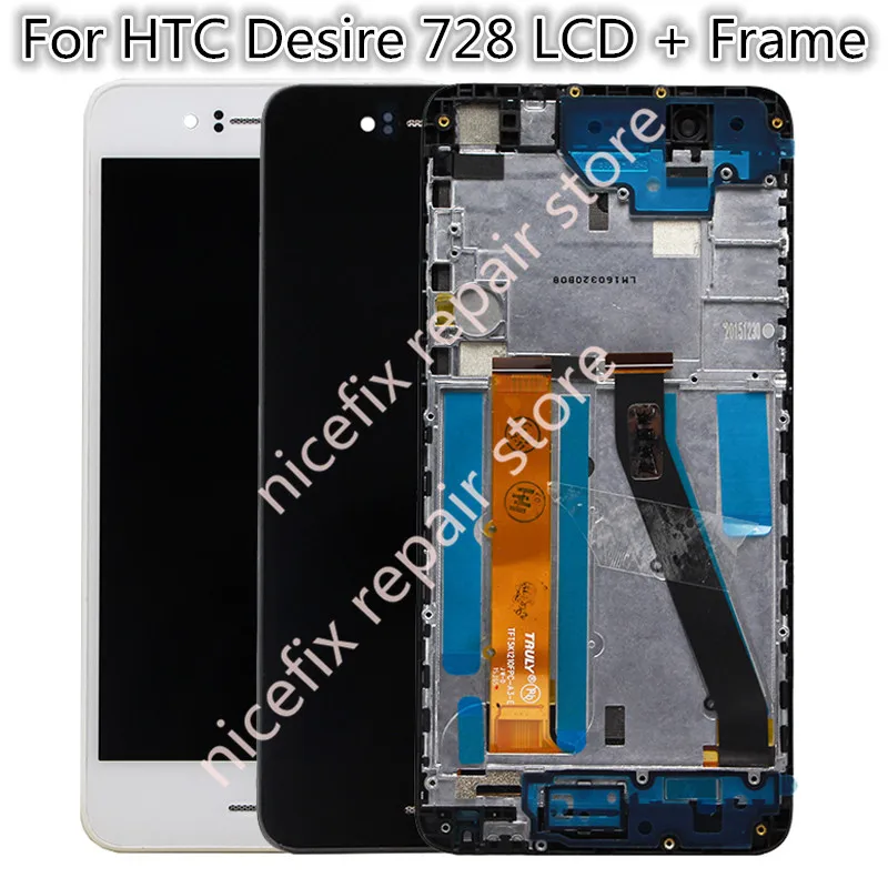 100 테스트 완료 HTC Desire 728 LCD 터치 스크린 HTC Desire 728 디스플레이 디지타이저 교체 부품