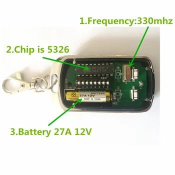 

Free shipping Malaysia 5326 Dip Switch Universal Garage Door Remote Control 330mhz