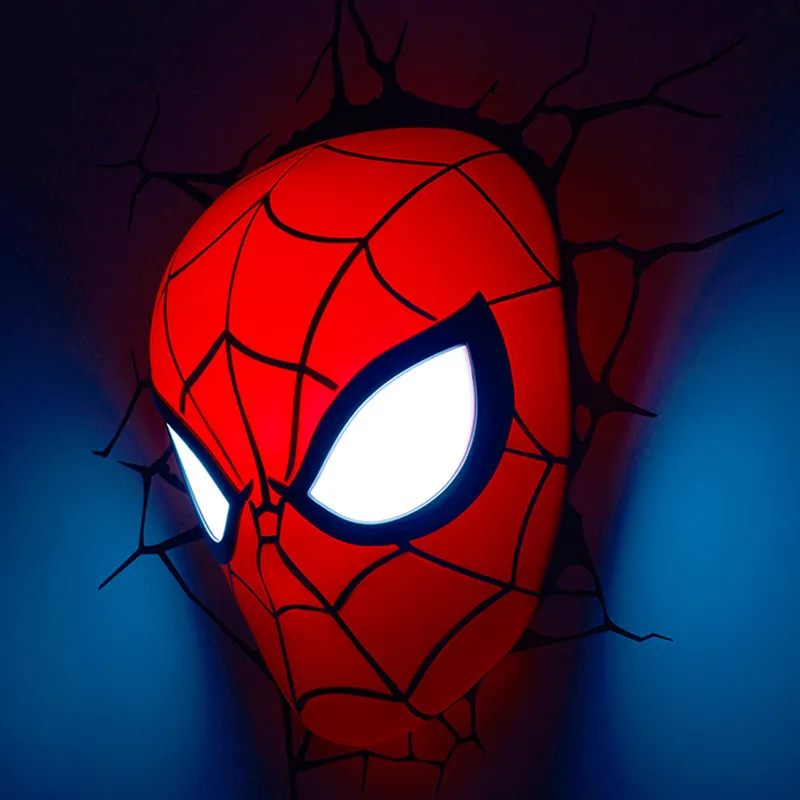 

9 Inches Justice League Superhero Spider-Man Tom Holland Tobey Maguire Andrew Garfield 3D Wall Lamp With LED Light S586