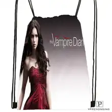 Custom the_vampire_diaries_ Drawstring Backpack Bag Cute Daypack Kids Satchel (Black Back) 31x40cm#2018611-2(22)