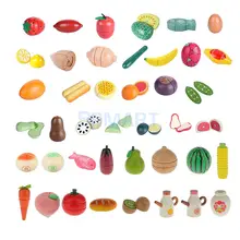 Деревянные магнитные Соединенные фрукты/овощи Дети кухня резка еда ролевые игрушки