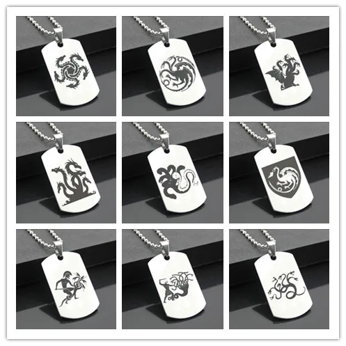 

Perfect JL Greek Mythology Western Style Army card Personalized Diy Letters Pendant Steel Necklace personality Gifts JTS01
