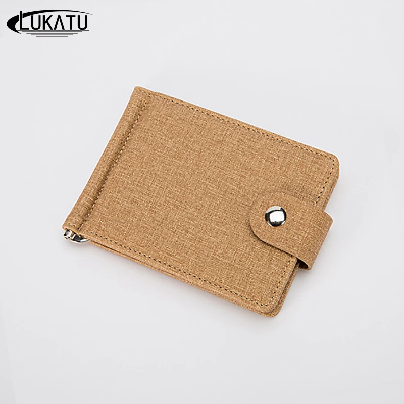 LUKATU New Men Buckle Small Wallets Fashion Male Frosted Crad Packet ...