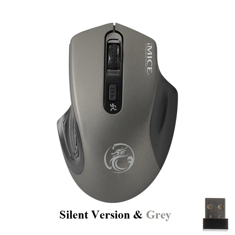 Silent Grey Беспроводная мини-мышь 2,4 ГГц, бесшумная эргономичная Бесшумная Беспроводная оптическая компьютерная мышь для ПК, ноутбука, настольного компьютера, офиса - Цвет: Silent Grey