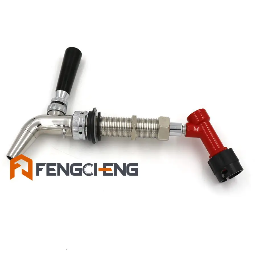 

Pin Lock Forward Sealing Stainless Steel Beer Faucet with 80mm chrome shank, Kegging Equipment, Free Shipping