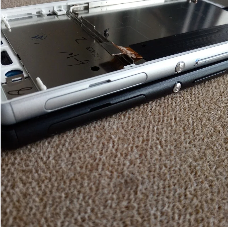 Для Sony Xperia M4 Aqua E2303 E2333 E2353 Корпус Передняя ЖК рамка Шасси+ Пылезащитная Заглушка Крышка порта+ наклейка