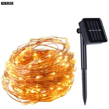 Водонепроницаемый 10 м 20 м Солнечный СВЕТОДИОДНЫЙ светильник на солнечных батареях Сказочный свет для праздника Рождество ярд гирлянда сад наружное украшение