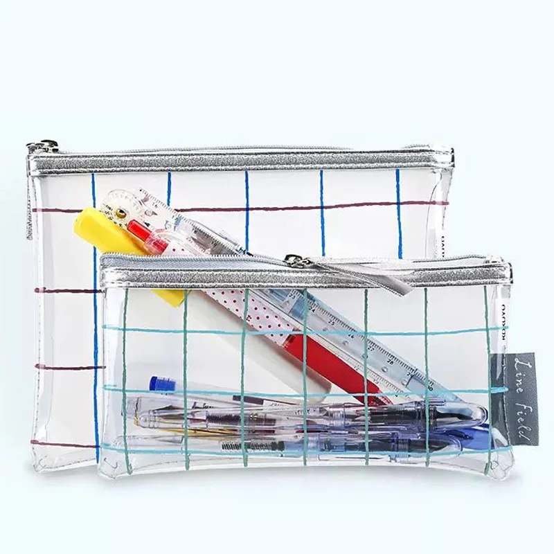1 шт., сумка для хранения в клетку KOKUYO, Студенческая сумка-карандаш, прозрачная сумка для осмотра документов, большая емкость