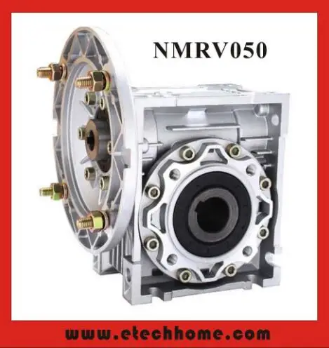 

Worm Reducer NMRV050 11mm 14mm 19mm input shaft 7.5:1 - 100 :1 Gear Ratio RV50 Worm Gearbox 90 Degree Speed Reducer