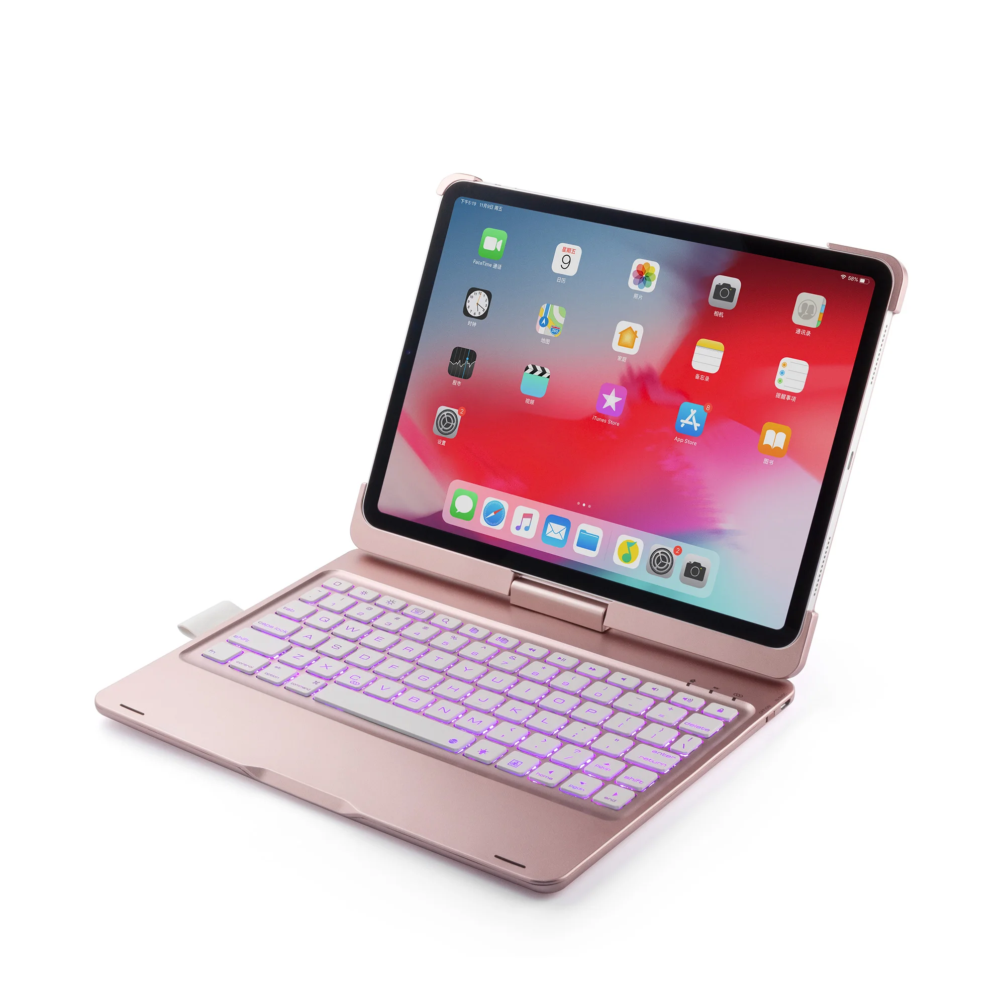 Чехол для iPad 10 2 2020 8 го поколения цветная подсветсветильник Беспроводная Bluetooth