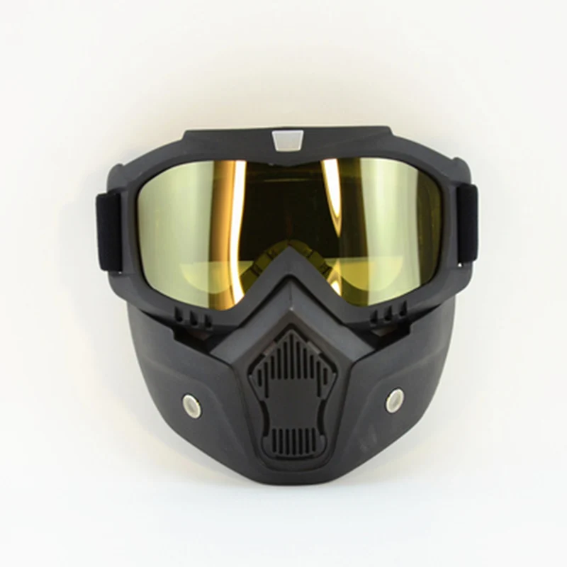 Для лыж велосипеда мотоцикла камуфляжная маска для лица мотокросса мотора открытого лица Съемные очки для шлемов винтажные очки - Цвет: C