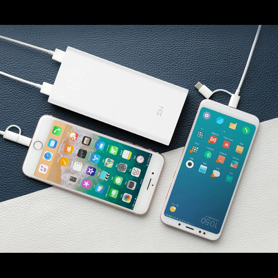 ZMI Power Bank QB821 20000 мАч Digital Display 18 Вт QC3.0 Быстрая зарядка Dual USB Powerbank для