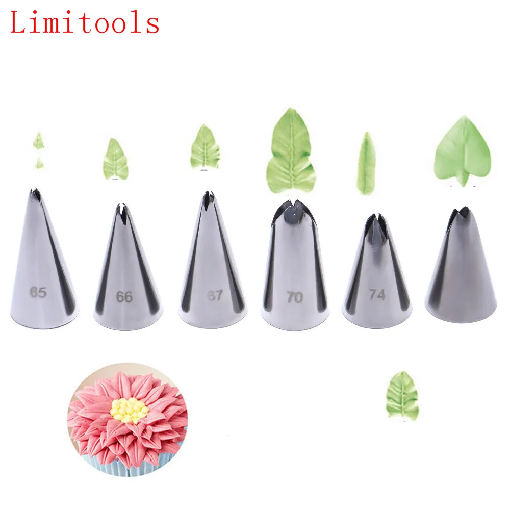 

1PC Leaves Cream Metal Tips Stainless Steel Icing Piping Nozzles Cake Cream Decorating Cupcake Pastry Tools Decorator Free Ship