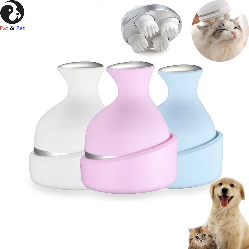 

Handheld Massager for Dogs Cats Brush Automatic Grooming Tools Electric Pets With Deep Tissue Kneading for Stress Release