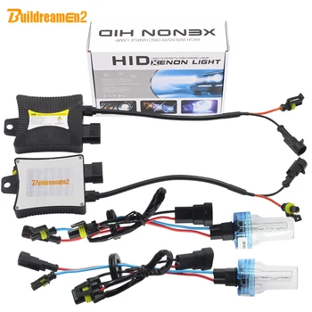 

Buildreamen2 55W HID Xenon Kit Bulb + Ballast 9005 9006 HB4 H1 H3 H7 H8 H9 H11 880 881 3000K-8000K 12V Car Headlight Fog Light