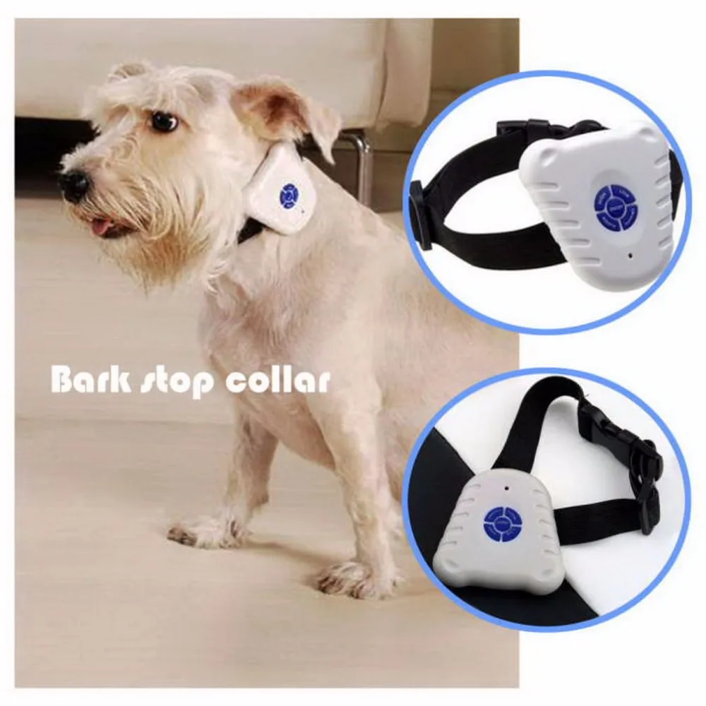 

Electric Ultrasonic Anti-Barking Dog Training Device Barking Stop Control collar For Light weight Dog with LED indicator