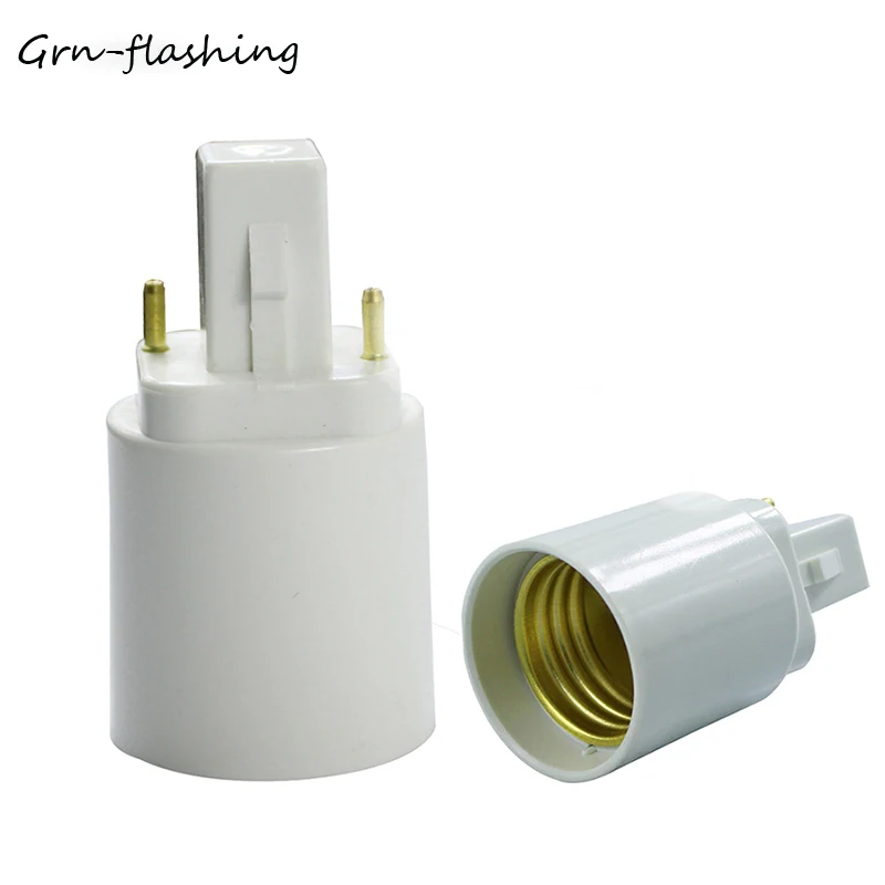 

GRN-FLASHING 1 Pcs Smart MINI LED Light Holder Base Converter White Edison G24 to E27 Led Light Converter Adapter Lamp Holder