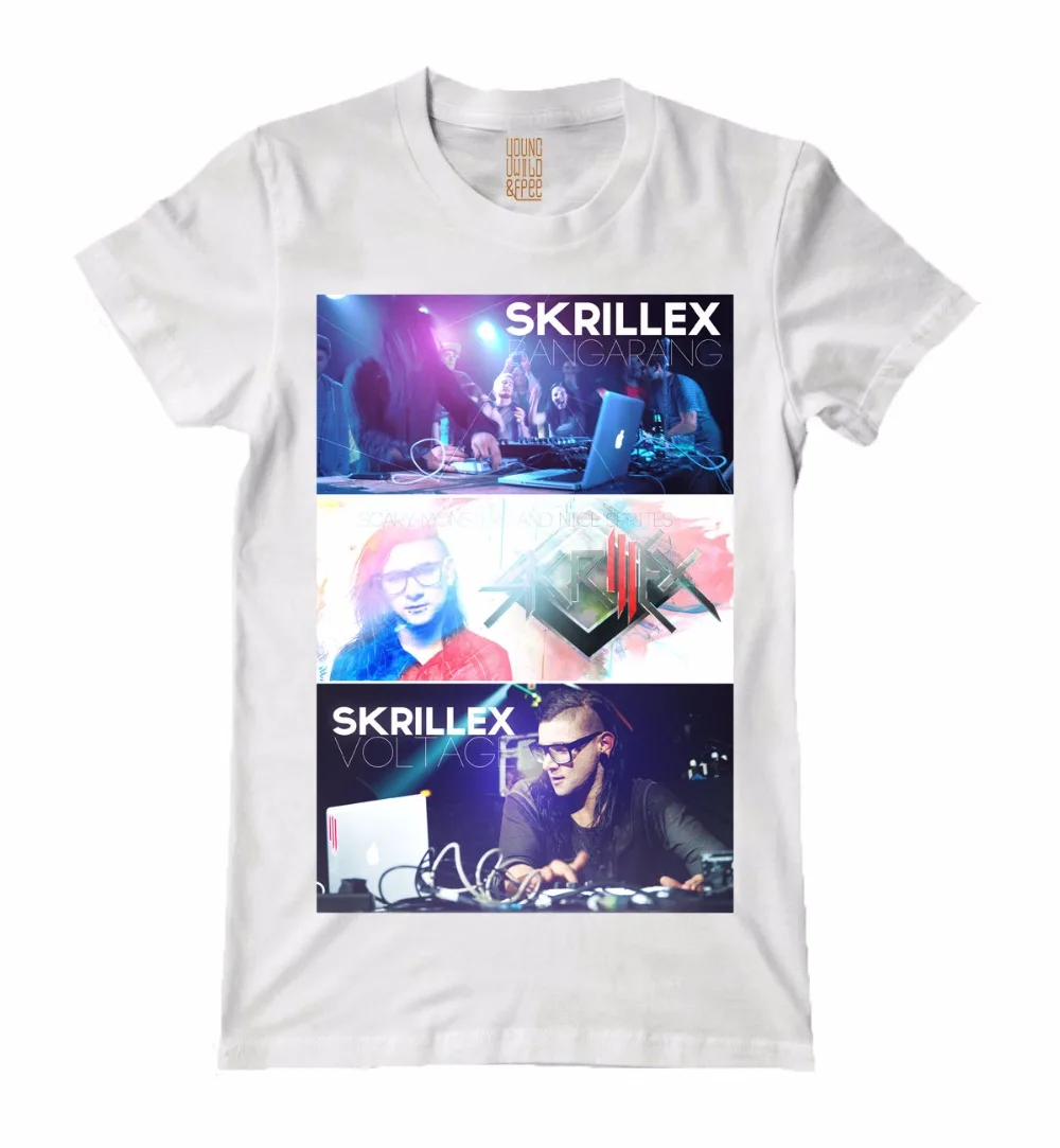 5 стилей skrillex бренд Dubstep Мужская рубашка DJ master mma печать 3D хлопковая футболка