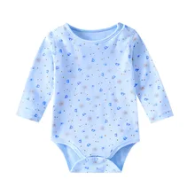 Little Cute Printed Cotton Lengthy-sleeved Child Folding Clothes Delicate Sanding Child Triangle Garments