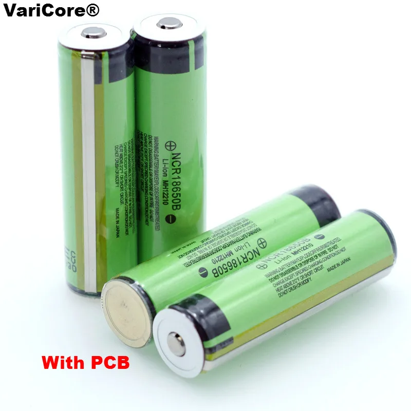 

2018 100% New secure Original NCR18650B 3400mAh 18650 Rechargeable Battery with PCB 3.7v for Flashlight batteries