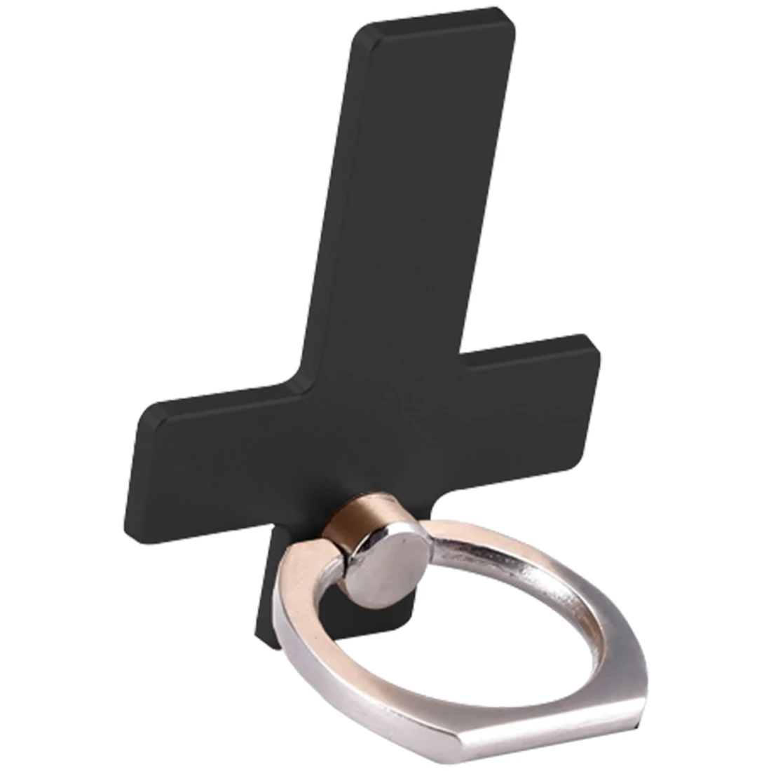 Etmakit, 360 градусов, крестообразное металлическое кольцо, подставка для смартфона, держатель для мобильного телефона, подставка для iPhone, iPad, Xiaomi, huawei - Цвет: Черный