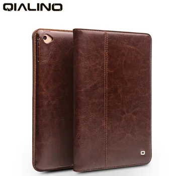 

QIALINO Luxury Genuine Leather Case for iPad mini 5 Fashion Handmade Flip Stents Automatic wake up & sleep function Cover