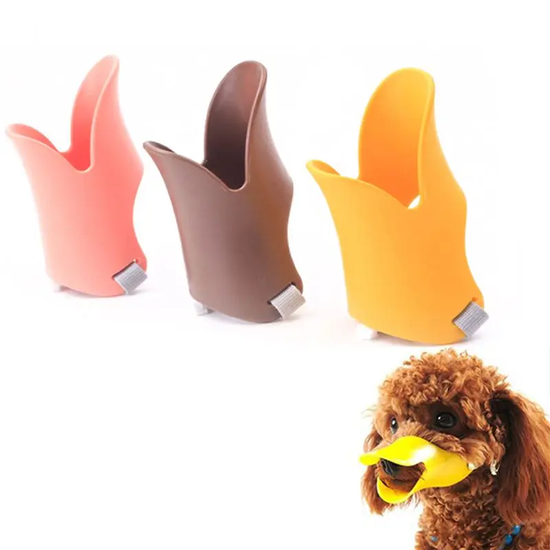 Breathable Duck Dog Muzzle Silicone Anti bite Dog Muzzles Stop Bark
