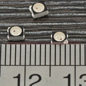 

PHISCALE 200pcs 3528 Super Bright SMD LED Red Green Blue(RGB) Three Color Common Anode(CA)