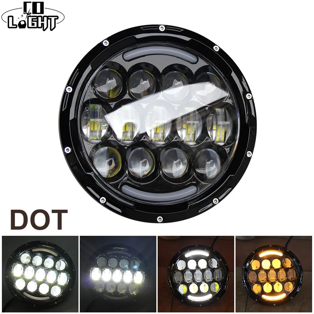 

CO LIGHT 7Inch 105W LED Headlight Hi/Lo Beam DRL/Turn Signal light For Jeep Wrangler Land Rover Defender Lada 4x4 urban Niva 12V