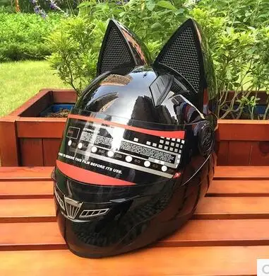 Nitrinos Cat мотоциклетный шлем беговых Гоночная машина шлем - Цвет: Черный