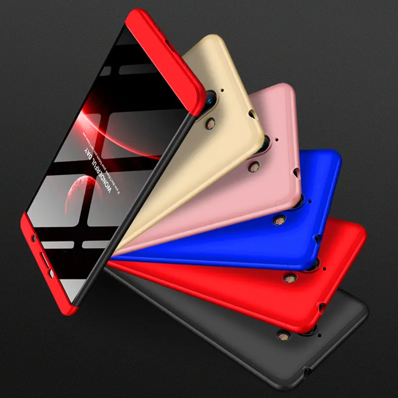 For Nokia 7Plus 7 Plus Case 360 Degree Protected Full Body Phone Case for Nokia 7 Plus Shockproof Cover + Glass Screen Protector