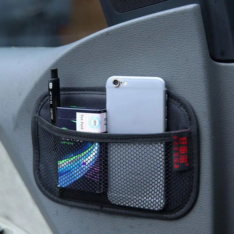 Car Storage Net Bag Pocket Organizer Interior Accessories for Car Organizer Auto Accessories Travel Pocket Bag Network Black